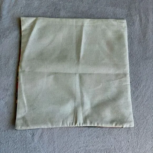 Akasia Design Fall Square Throw Pillow Cover “Red Truck w/ apples and Pumpkins” - Picture 2 of 4